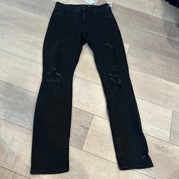 OLD NAVY POWER SLIM STRAIGHT HIGH RISE PANTS NEW SIZE 6 JEANS - Picture 1 of 10